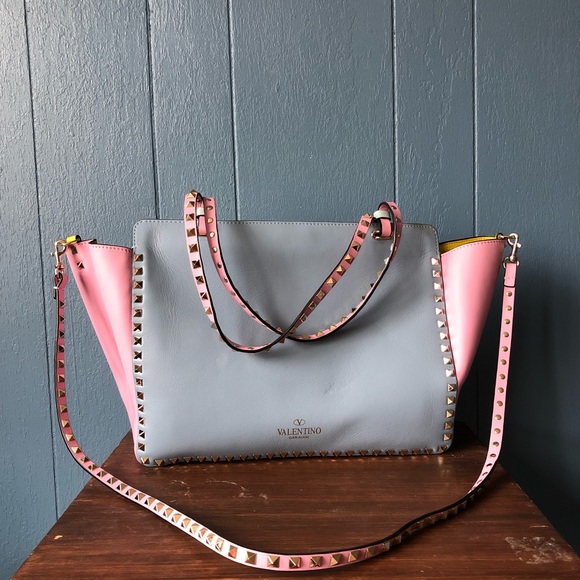 Valentino Handbags - Valentino rockstud studded trapeze tote satchel